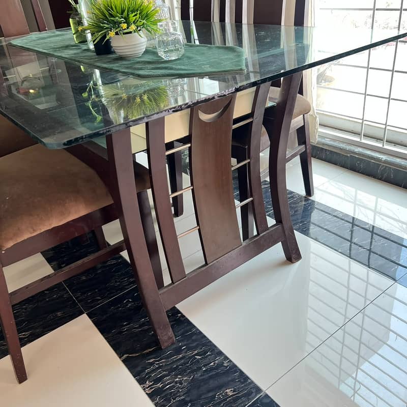 Solid Wood Dining Table Set — 6 Chairs 2
