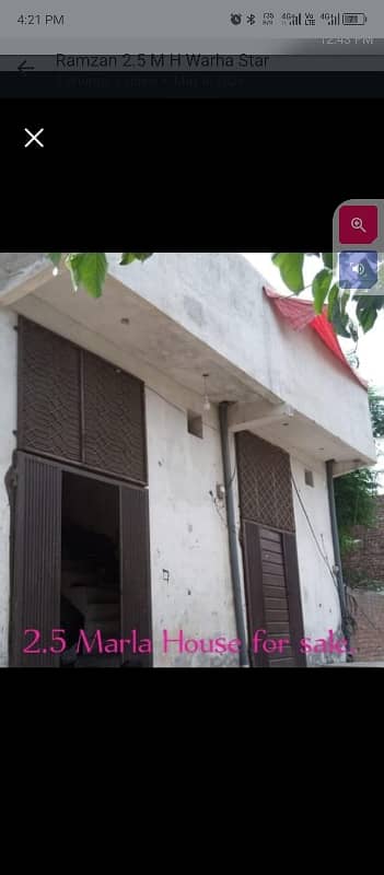 2.5 Marla Signal Story House For sale In Warha Sitar Quaid-e-Azam Interchange Lahore