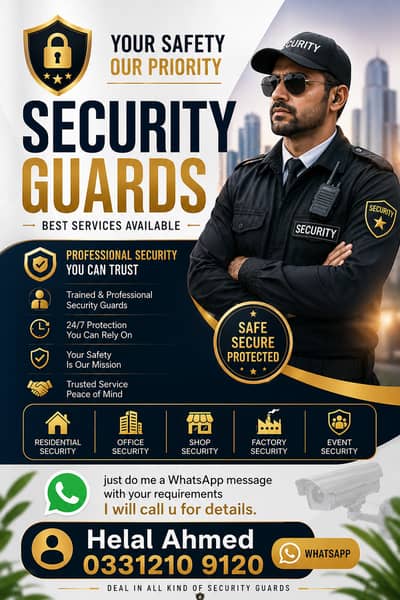 Best Security Services / Security Guard Services / Guards Available