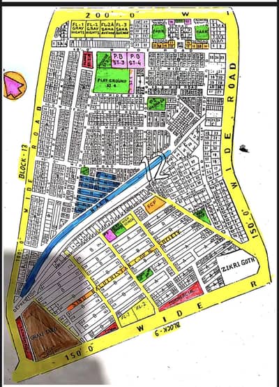 300 SQ YARDS OFFICIALLY BIFURCATION PLOT AVAILABLE FOR SALE BLOCK 12