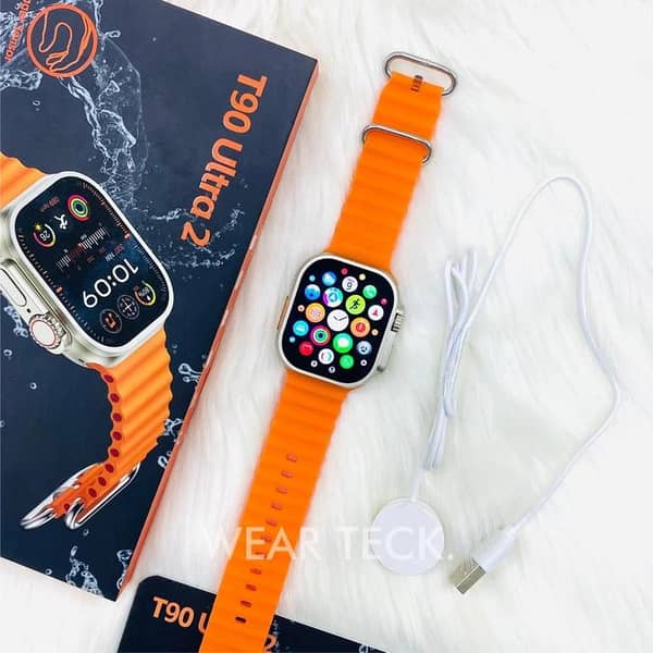 Premium STOCK T90 Ultra 2 Smart Watch | 2.19" Full HD Display | Bluetooth Calling & Advanced Fitness Tracker for Men & Women