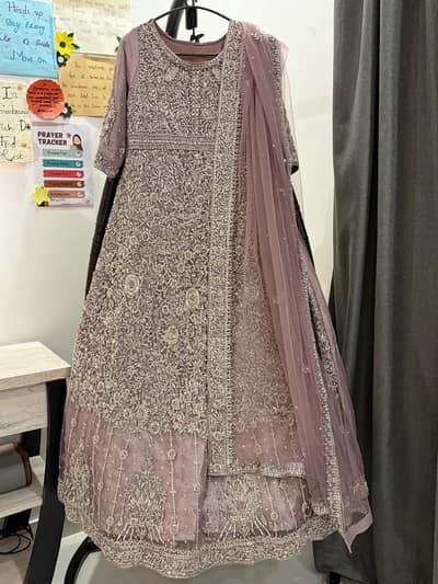 ​Luxury Bridal Maxi Gown – Elegant Pastel / lilac – Like New
