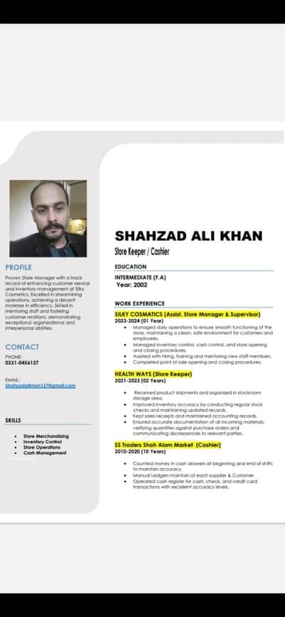 Need a job whatsapp 0331.0456127