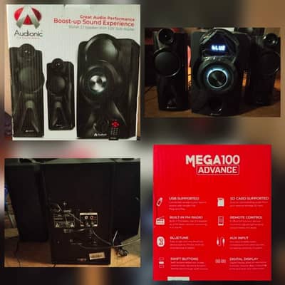 speakers and woofer Mega 100 advance Audionic