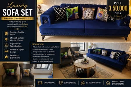luxury 5 seater sofa set in excellent condition
