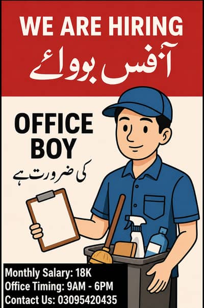 Job in Multan Office Boy