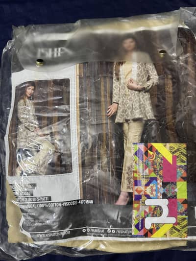 Unstitched 3 piece suit (phulkari and nishat linen)