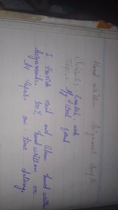Handwritten Assignments | 60 Rs/Page | Hyderabad