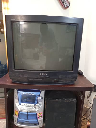 Sony Trinitron Color TV with Free DVD player