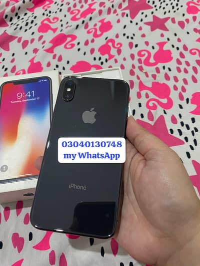 Apple iPhone X 256 GB storage full box urgent for