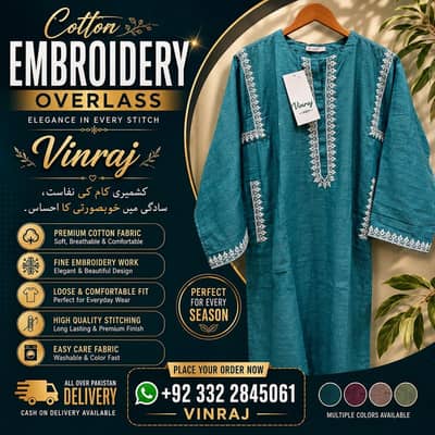 Premium cotton embriodery kurti| stylish and elegant