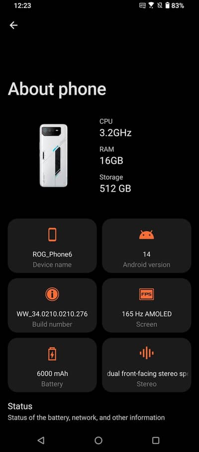 ASUS ROG Phone 6 (16GB/512GB) | Non-PTA | Premium Gaming Smartphone