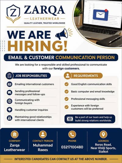 EMAIL & CUSTOMER COMMUNICATION PERSON