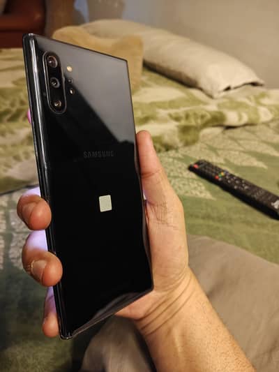 Samsung note10plus 12/256 sim lock screen neche sa black 70%allok
