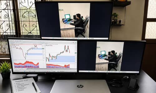 4 HP Z27n 27" 2K LCD + Quad Stand + Dock | Complete Setup