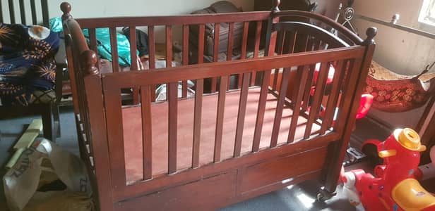 100% original wooden baby cot.