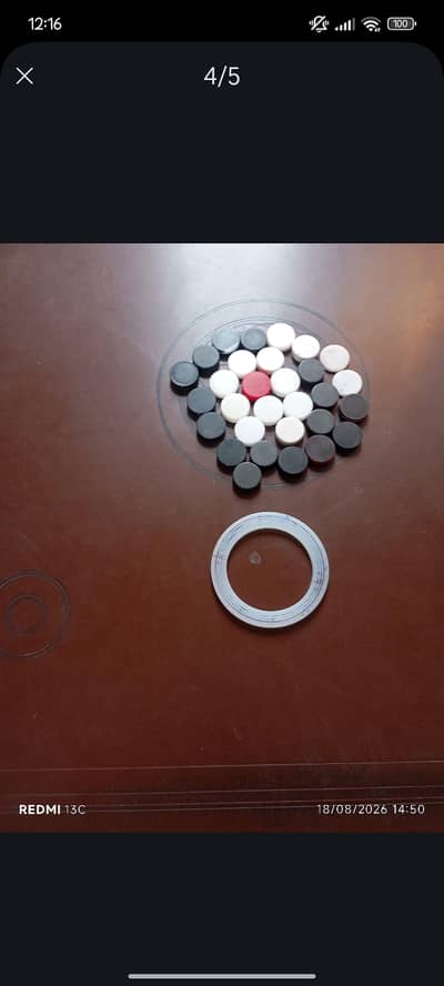 Premium Wooden Carrom Board with Coins and Striker