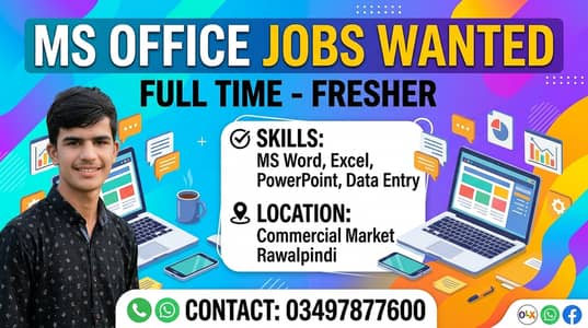 MS office job wanted | word | excel | power point