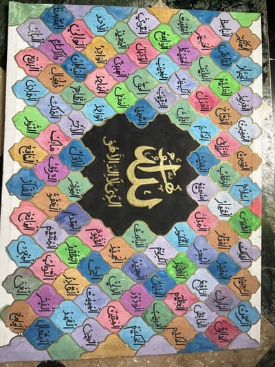 Allah names painting
