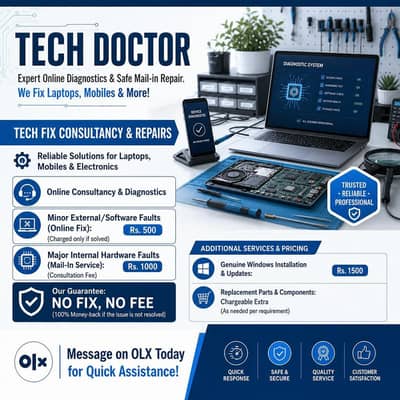 Tech Expert | Laptop & Mobile Repair & Others. [Online or Mail-In)