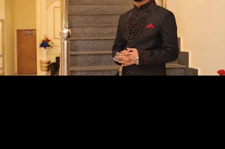Black sherwani