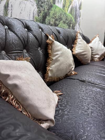 5 seater rexeen sofa well furnished