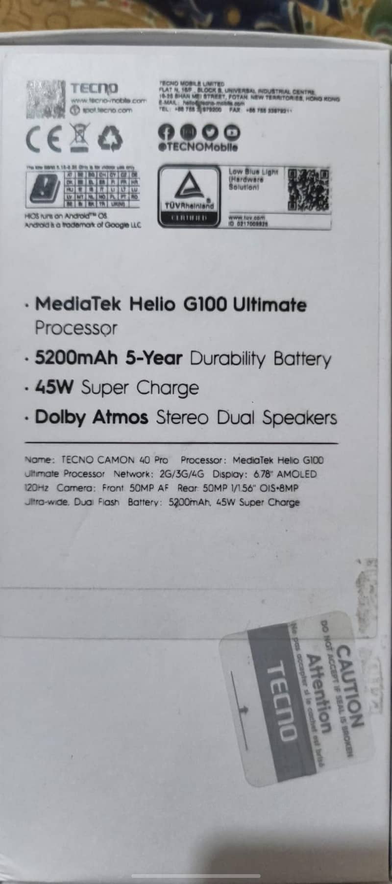 Tecno CAMON 40 Pro 3