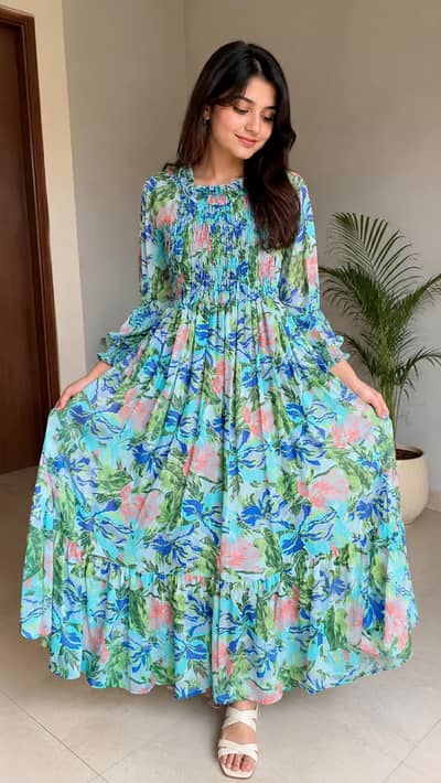 Long Floral Preloved Maxi