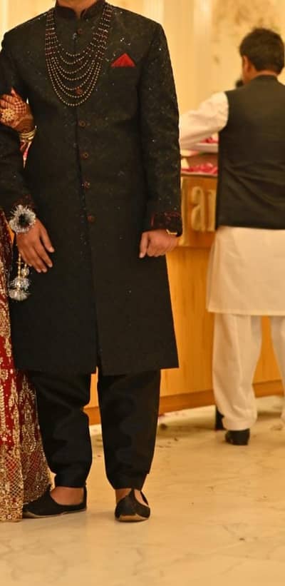 black sherwani