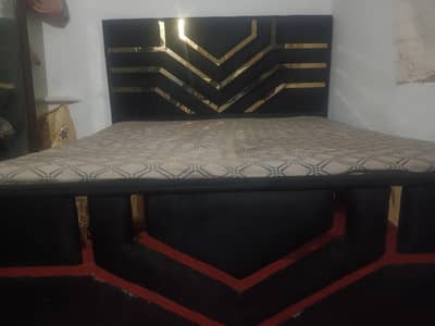 bedside table with mattress