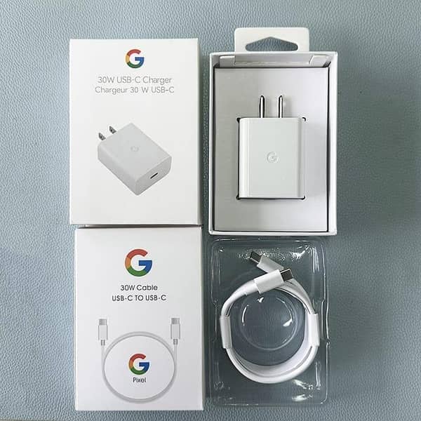 Original Google Pixel 30W USB-C Fast Charger Power Adapter WITH CABLE (Model G9BR1) - Genuine & Rapid Charging for Pixel Devices
