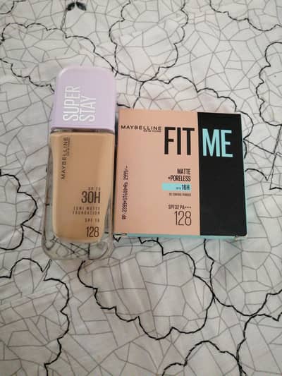 Maybelline Super stay foundation and fit me powder