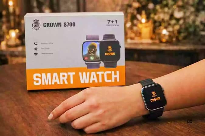 Original 100% CROWN S700 Series 10 Multi-Function Smart Watch | 7-in-1 Strap Bundle | Fitness Tracker & Bluetooth Calling Smartwatch for Men or women