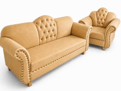 new golden color Sofa set available for sale price just Rs 35,000