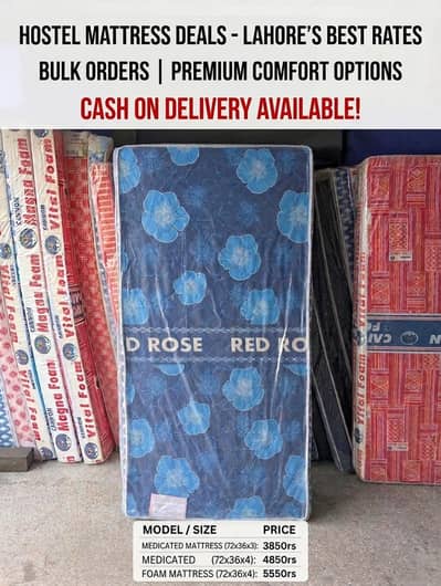 Hard mattress for hostels