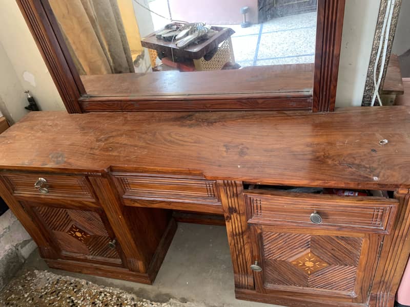 Solid Wood Dressing Sheesha & 2 side table 0
