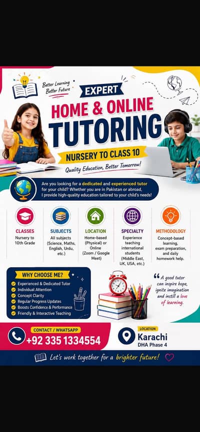 Experienced female tutor