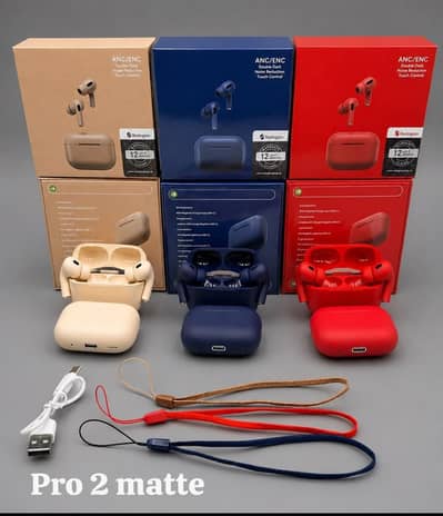 Airpods Pro 2 Available in 3 Unique Colors Red, Blue, Skin