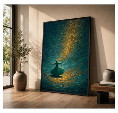 celestial whirling Dervish Abstract Wall art