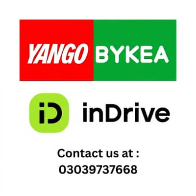 Bykea Rider /indrive Rider /Yango Rider / indrive rental - Driver Jobs