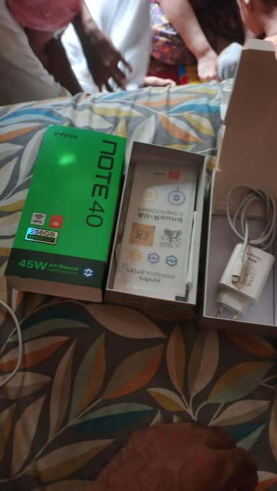 Infinix Note 40 with box and original charger