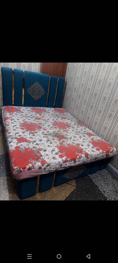 iron bed with mattress