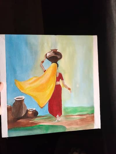 Handmade Traditional Woman Painting | Original Artwork