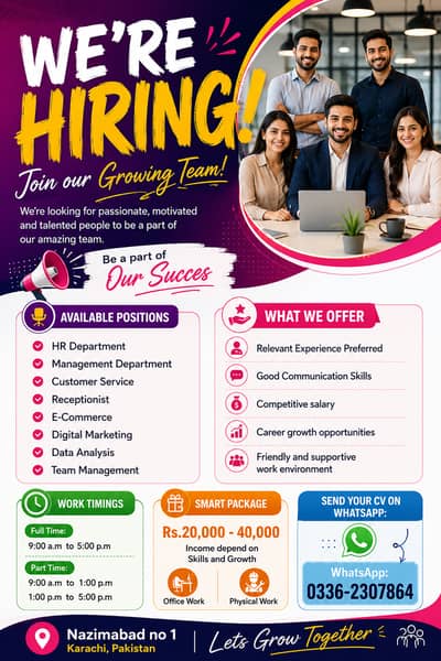 ‎ Exciting Job Opportunities in Karachi!  ‎