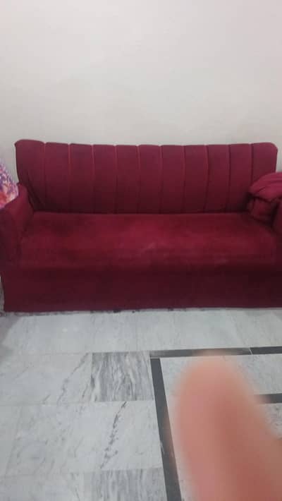 king size bed with side table dressing table and 3 seater sofa