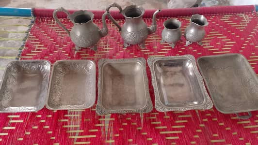 Asli German silver set antique peace Italian silver