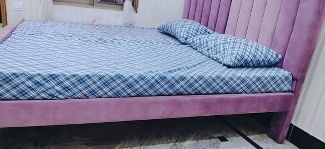 pink poshish on beds with mattresses. 4 months of use.