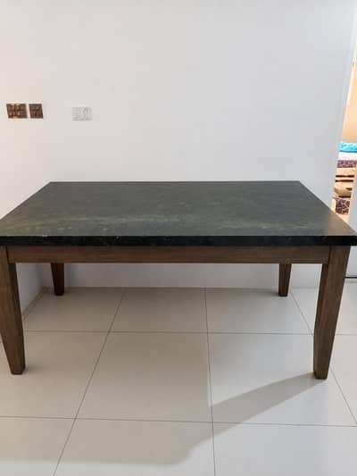 Dining table without chairs