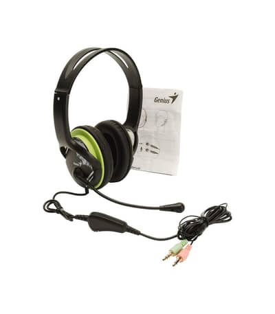 Genius HS-400A Black & Green Gaming Headset  | Budget Headphones