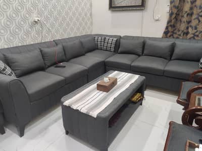 L shape Sofa with Table
